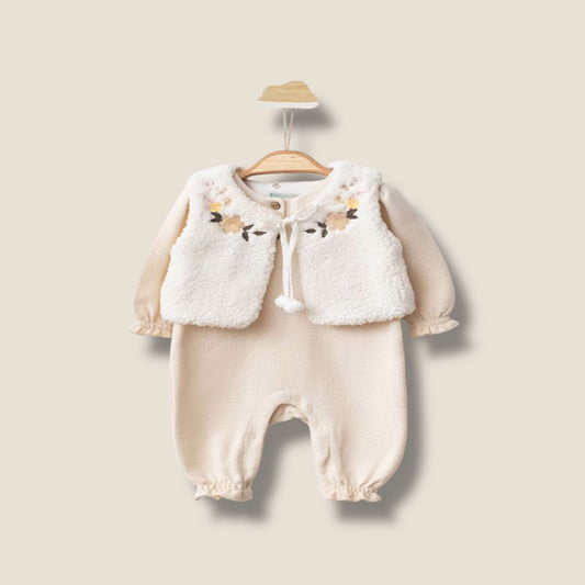 אוברול עם ווסט פרחוני